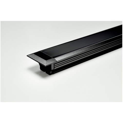 Manila4Schwarz2000506 LED Leuchtenprofil Manila 4 Schwarz (Länge: 2500 mm)