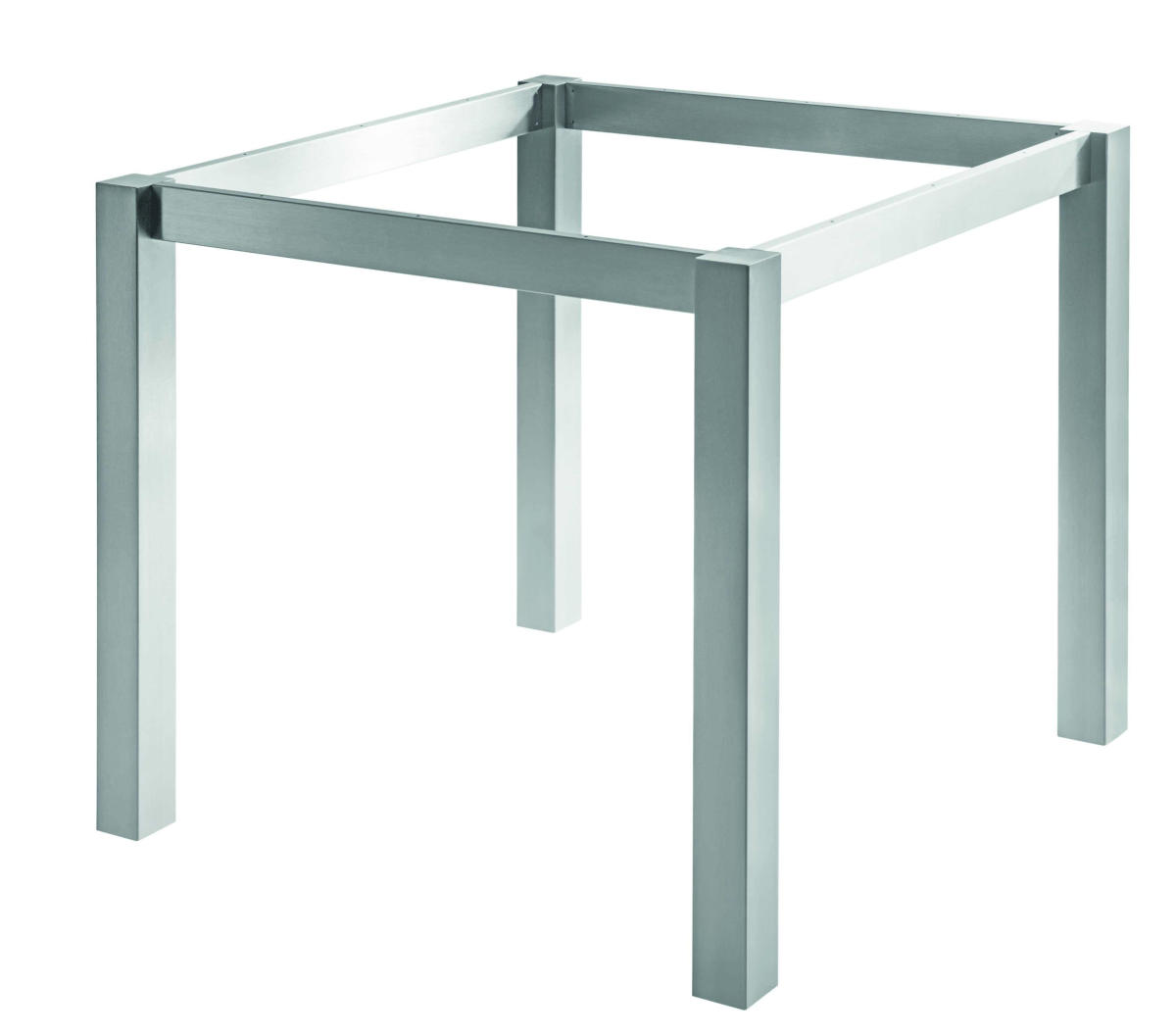 basic1_01 Tischgestell Basic 1 Quad, Edelstahl matt geschliffen