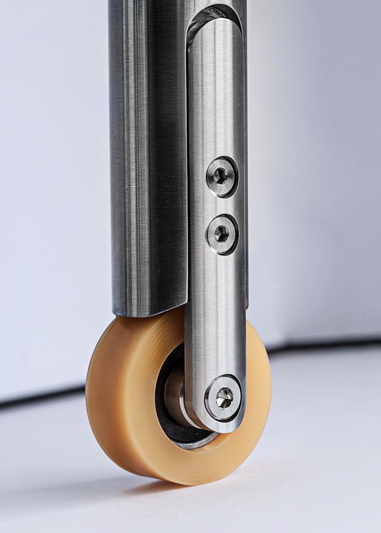 Rollenfuß mit Stopfunktion für Bibliotheksleitern (Paar)