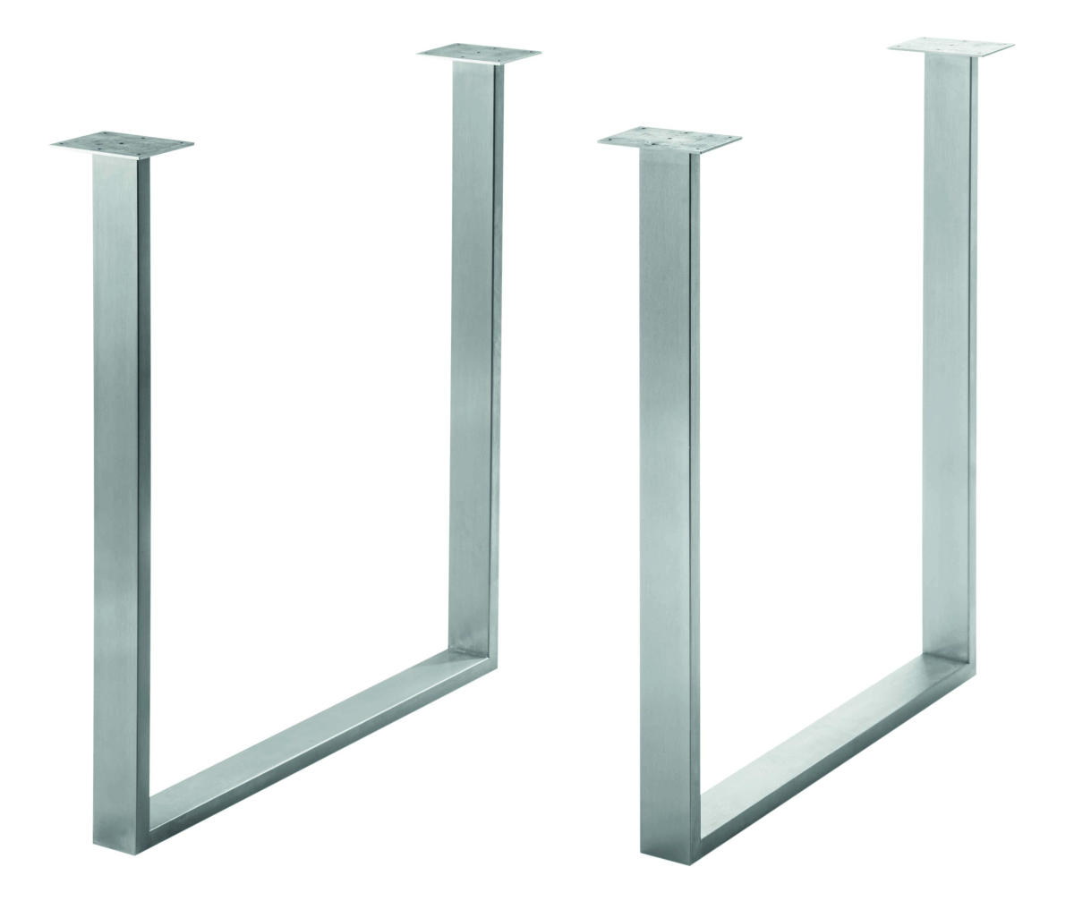 flex1_01 Tisch- und Bankgestell Flex, Edelstahl matt geschliffen (1Paar)
