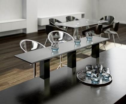 jumbo_03 Barkonsole "Jumbo" gerade, Höhe 170mm Schwarz