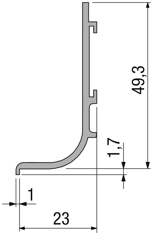 Griffmulden horizontal Typ C und L, Lagerlängen 2,4 / 2,5 / 5,0 / 6,0 m |  Möbelgriffe Griffleisten | Möbelgriffe | BFB GmbH